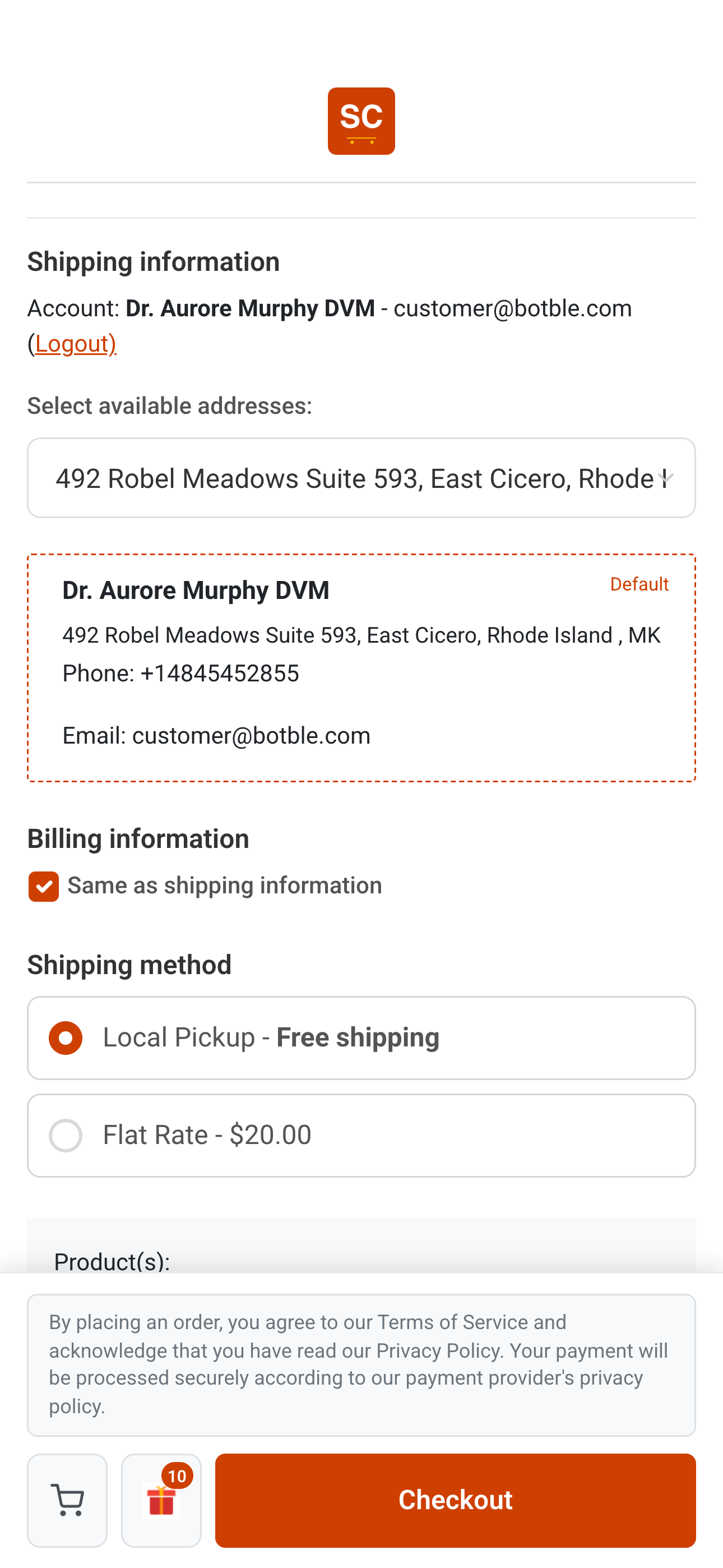 SnapCart one-page checkout with delivery time picker and payment gateways