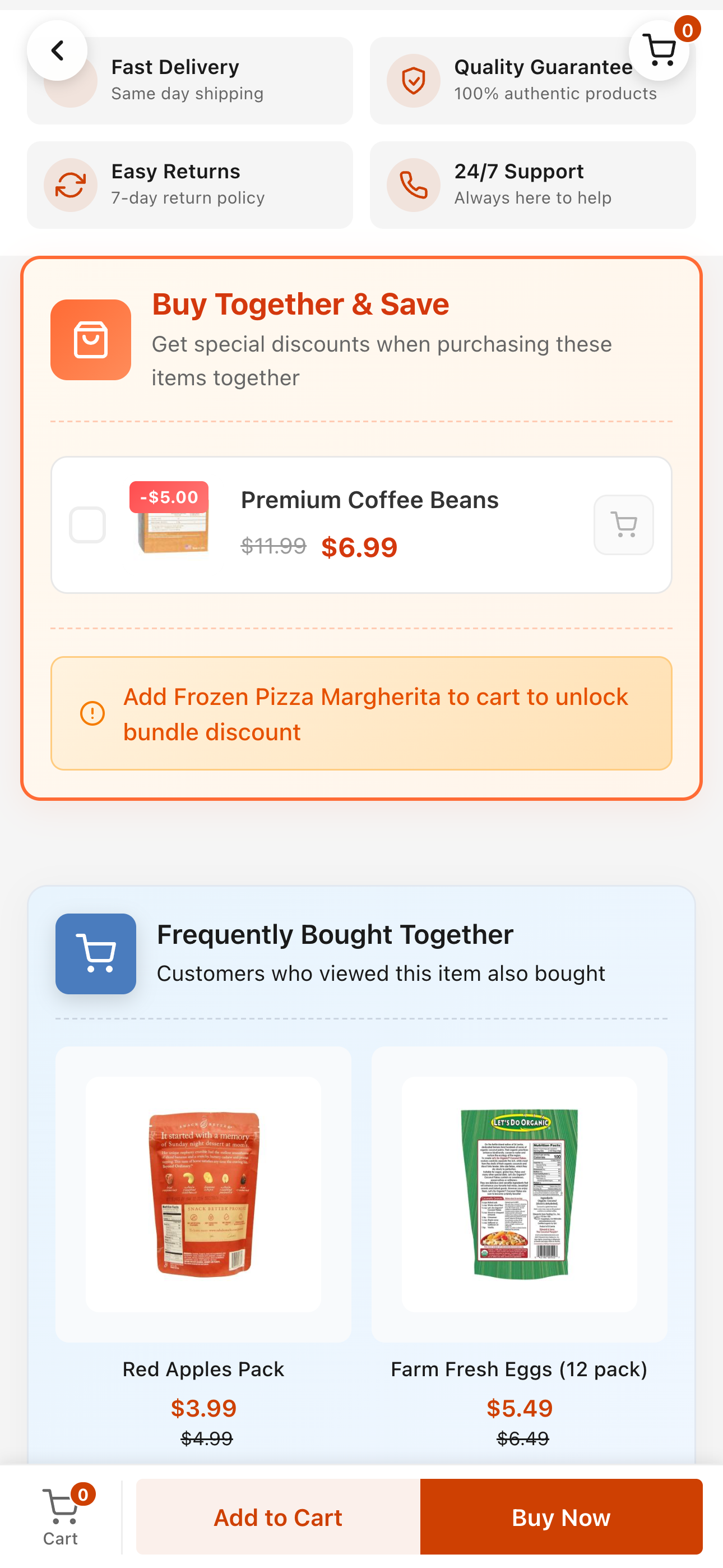 SnapCart product reviews and star ratings on mobile
