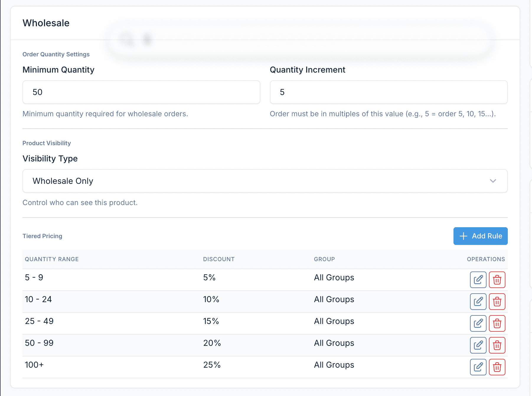 Wholesale Box in Product Form