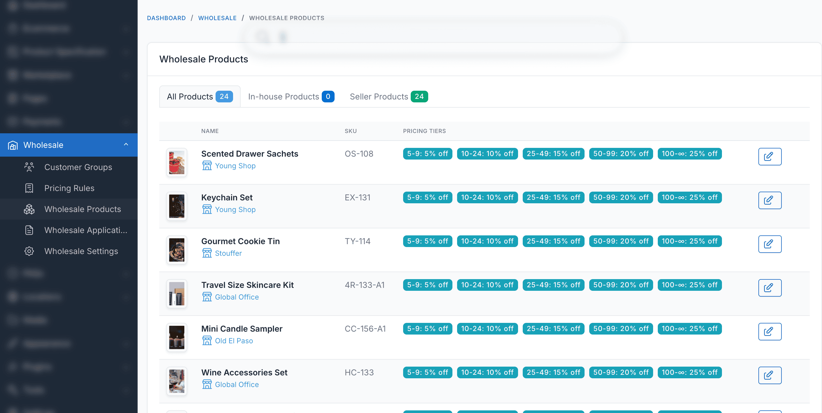 Product Visibility Settings